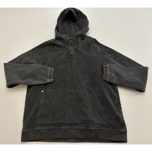 Men's Carbon2cobalt 1/4 Button Up Hoodie Pullover Gray SZ Large